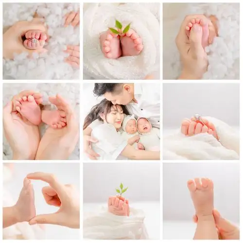 新生儿百天创意九宫格