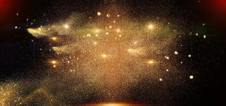 年会金色星光舞台背景模板psd分层图片素材