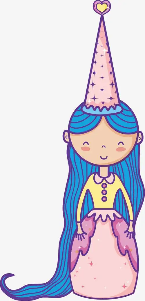 矢量图可爱的洋娃娃玩具