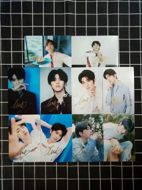 nine percent 百分九 npc亲笔签名照,蔡徐坤