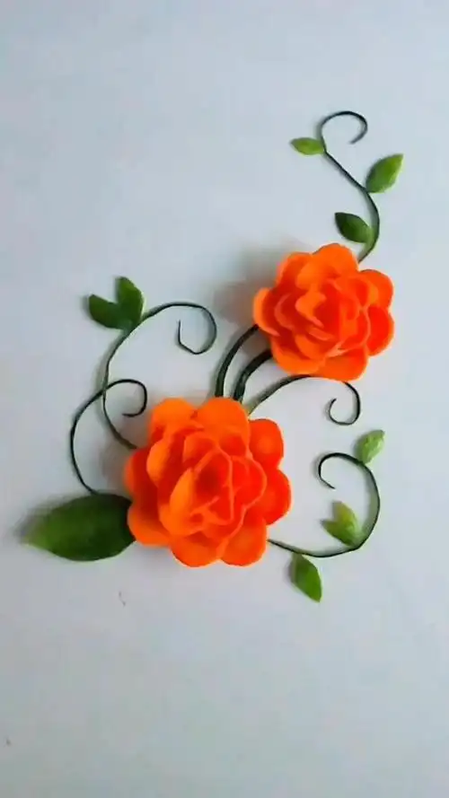 胡萝卜做的摆盘,真是太美了!