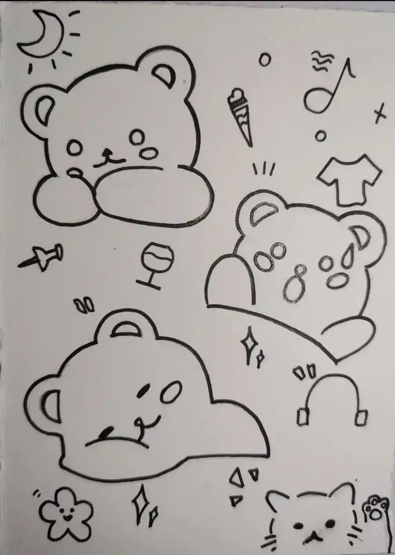 今天是手帐,后边有教程#简笔画 #手帐 #手绘 #一起学画画 - 抖音