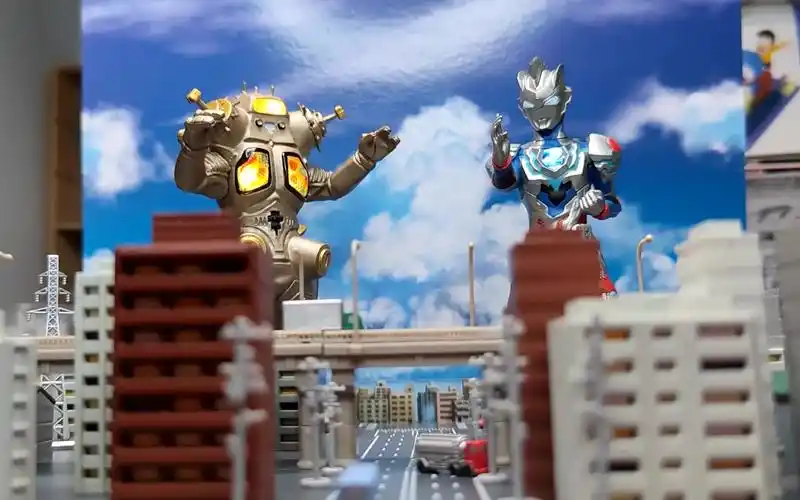 粤语中字开箱这个特摄场景不香吗万代奥特曼发光扭蛋pb限定利布特泽塔