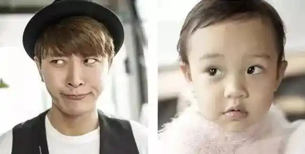 有种偏心遗传叫张庭,上帝吻了儿子的脸,却忘了给女儿开窗_小时候_孩子