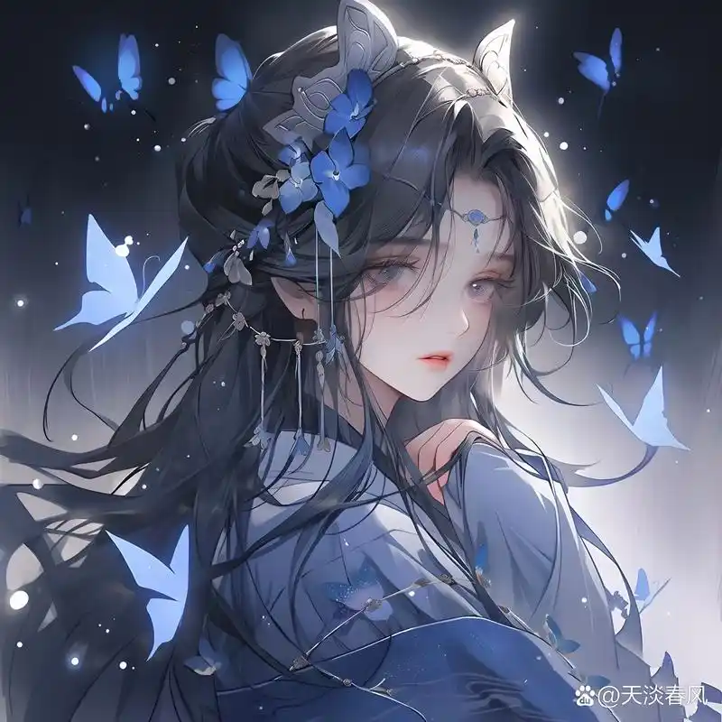 ▏蓝色忧郁 ▏古风情侣头像 这是一组做好了很久,压箱底的情头!