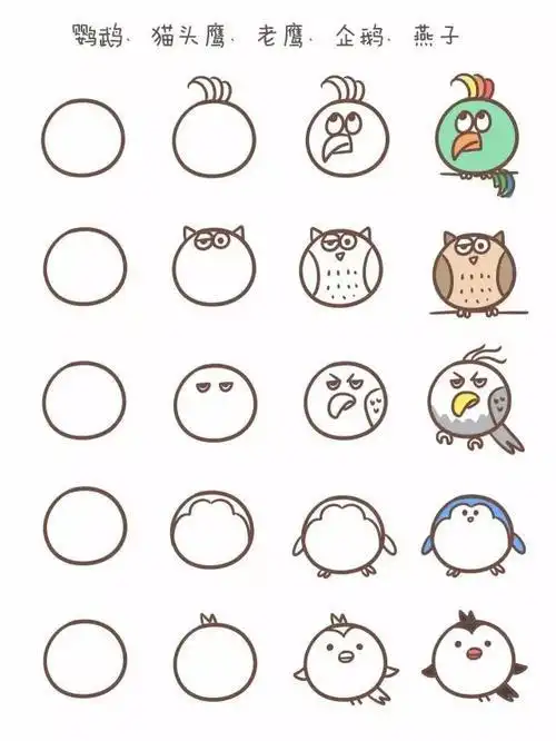 小图案简笔画圆形