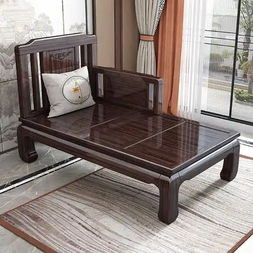 新中式实木紫金檀木贵妃椅太妃椅沙发客厅躺椅单独贵妃榻美人榻