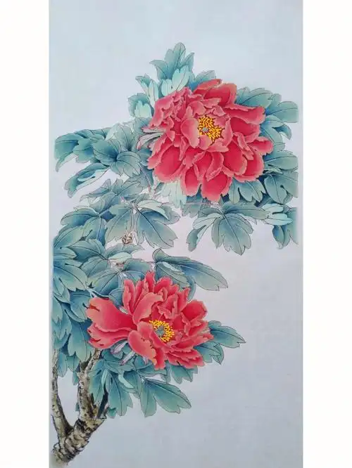 工笔画  #国画  #牡丹