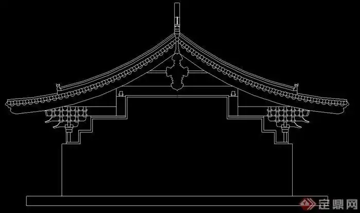 某古建建筑设计立面图