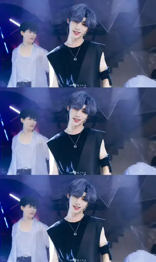 丁程鑫蓝发##丁程鑫雾霾蓝发色