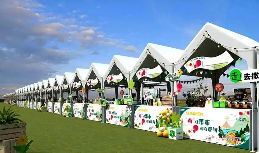 4即将开幕的后所社区杨梅节展位现场.阳宗海融媒体中心供图