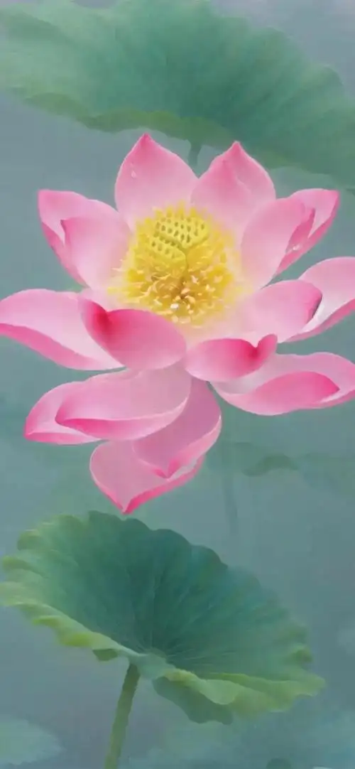 莲花壁纸,远观莲花,如霞似雪,洁白无瑕