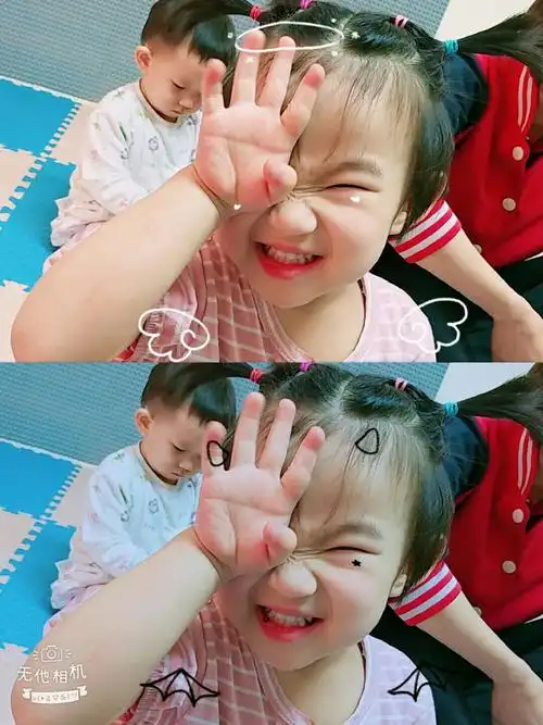 这是我日常比耶的手势