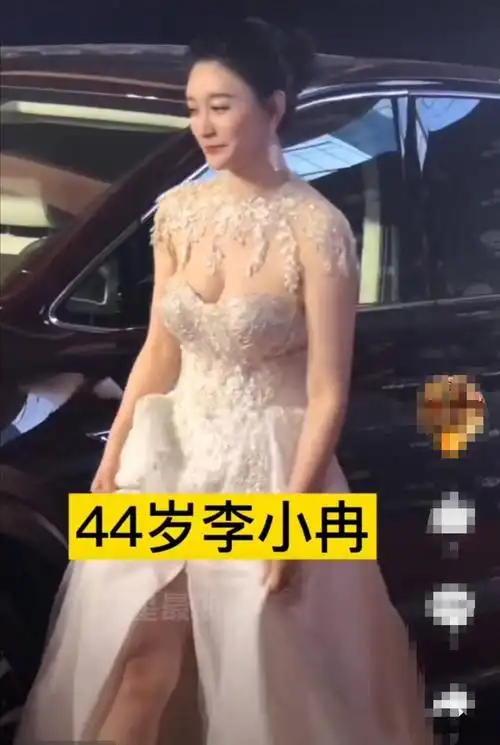 45岁李小冉活动生图曝光,中年发福显老态,众保镖搀扶护驾排场真大