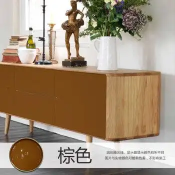 油漆水性木器漆涂料清漆白漆彩色金属水性漆木漆家具翻新漆 棕色 2l