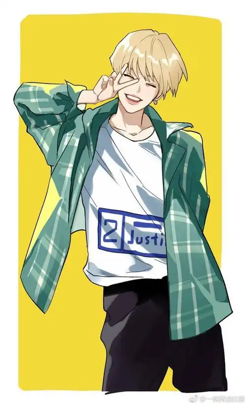 黄明昊卡通人物简笔画