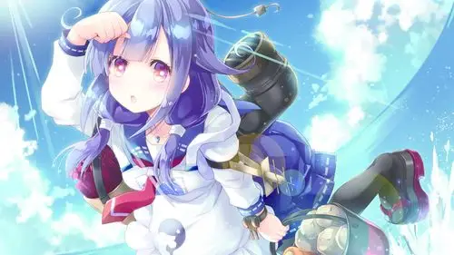 壁纸 紫色头发动漫女孩,飞行,阳光 3840x2160 uhd 4k 高清壁纸, 图片