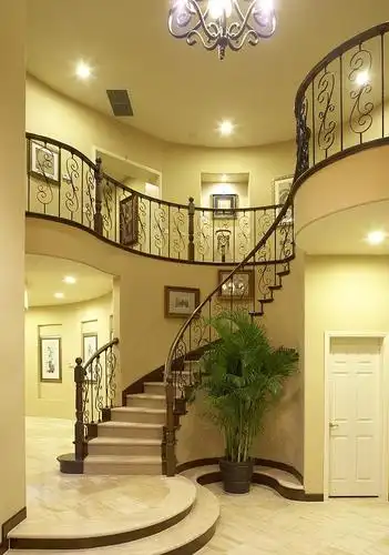 别墅楼梯扶手设计效果图