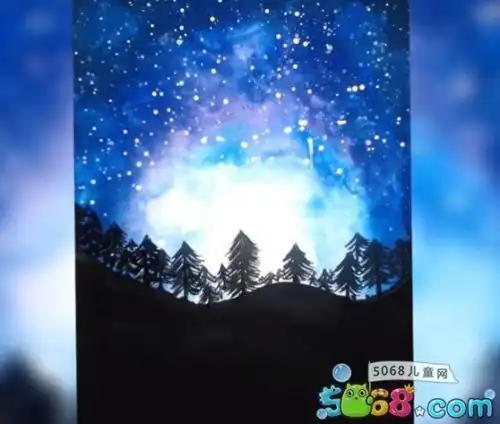 美丽的星空怎么画夜晚的星空简笔画图片