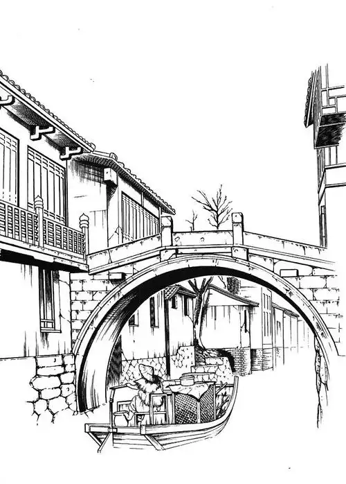 13:57:45场景线稿之古代建筑手绘阳大设计师同采自www