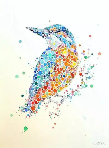 点点画有趣的水彩画法