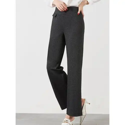 恒源祥女士休闲裤2020秋季新款直筒长裤百搭显瘦宽松休闲长裤