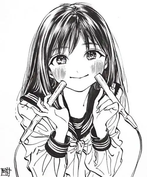 [原画线稿] 博-漫画家推特手稿线稿 pixiv图集693p a角色设计 第7张