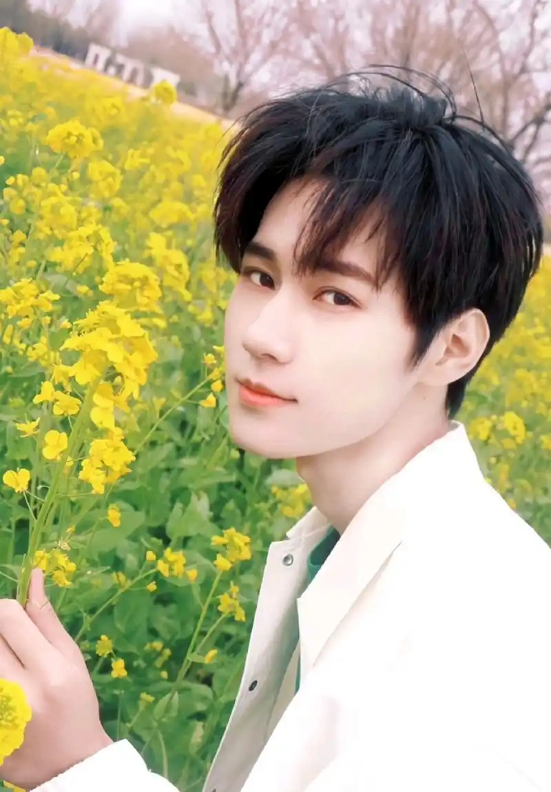 张真源油菜花田写真曝光,网友赞其阳光帅气,青春气息扑面而来!