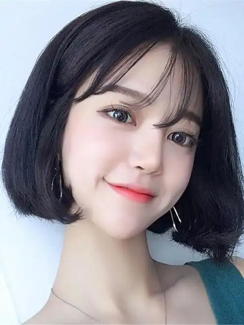 圆脸的短发发型图片女(四款短发最适合圆脸妹子)(3)