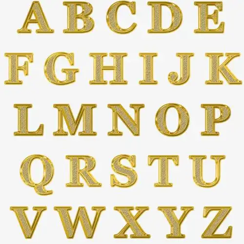 关键词 : 金色字母,艺术字,26个英文字母,立体字,金色,字体设计[声明]
