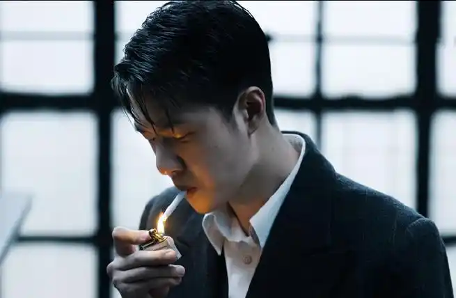 每个镜头都截图低头沉思的模样从烟盒里抽出烟的动作把烟慢慢放入口中