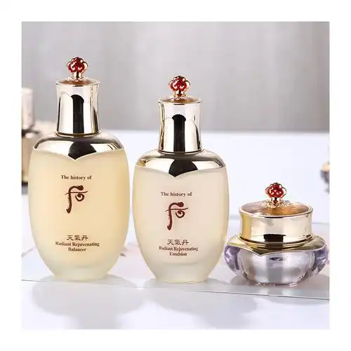 专柜正品whoo后天气丹花献光彩紧颜水乳6件套