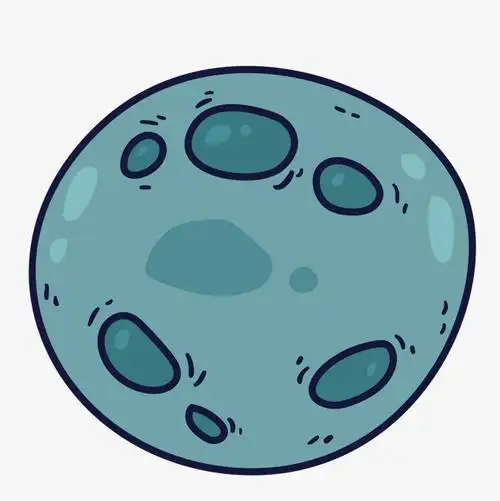 卡通手绘宇宙的行星矢量图