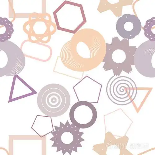 无缝形状混合, 抽象几何背景图案.矢量插图图形