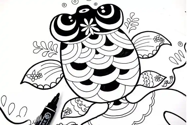 汕尾市城区香洲街道光明小学"停学不停课"美术篇一一《金鱼风筝》