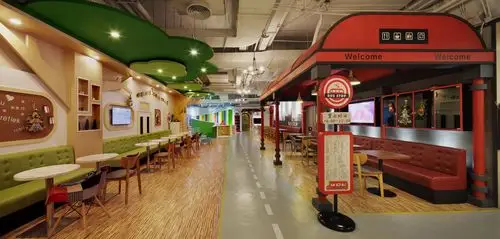 bus-stop儿童乐园主题餐厅设计效果图 概念阐述