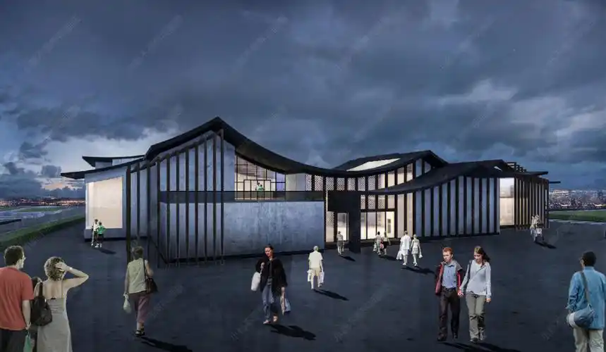 博物馆su建模效果图