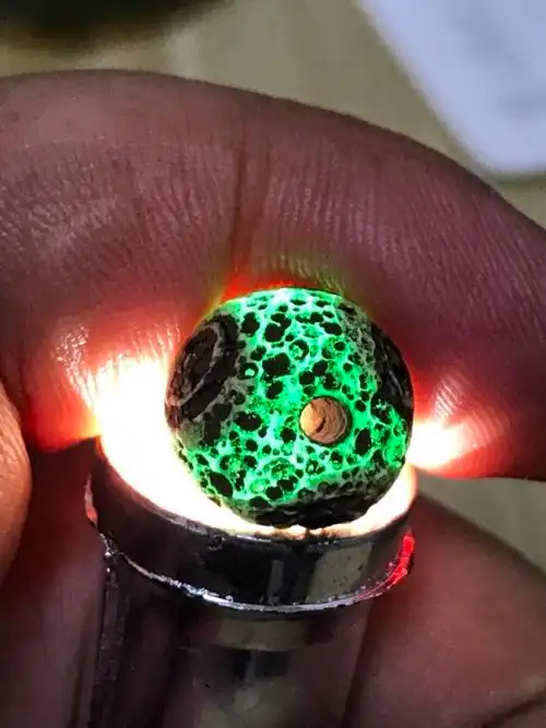 蜻蜓眼琉璃珠一对直径125毫米