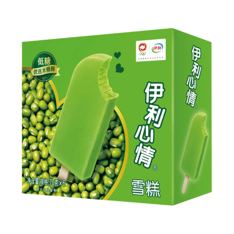 伊利冰淇淋 yili 伊利 绿豆味冰淇淋 70克*6支/盒多少钱-聚超值