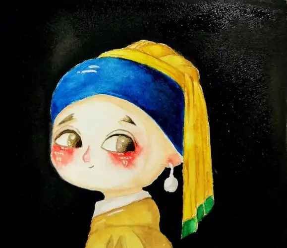 戴珍珠耳环的少女