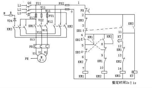 三相异步电动机正反转启动能耗制动电路!原理和接线图!