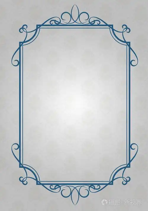 老式框架与美丽的花边和装饰边框或高级邀请卡在古代背景下, 矢量插图