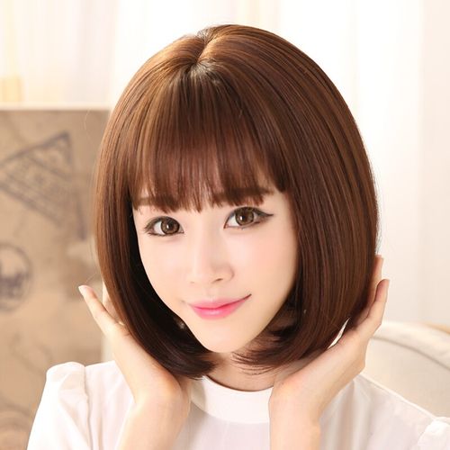 假发空气刘海假发短发女时尚女生bobo头波波头蓬松可爱短直发