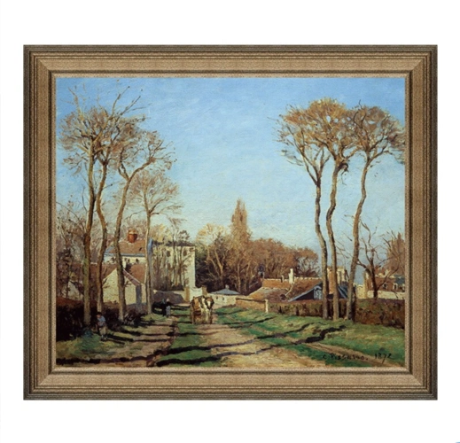 现代简约风景油画《金色秋天》列维坦典雅栗(偏金色) 136×92cm