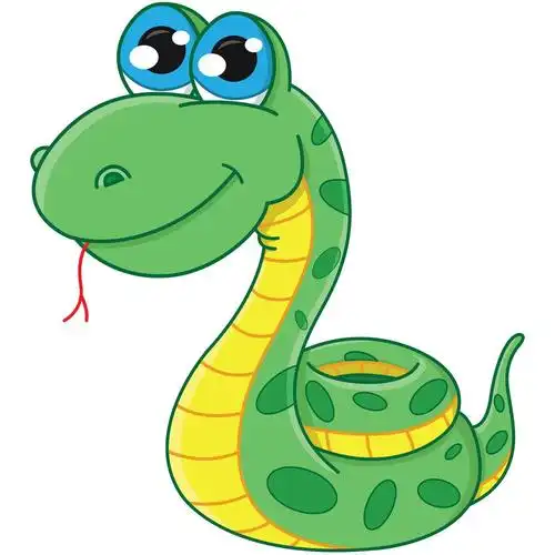 卡通蛇,矢量卡通蛇.符号 2013