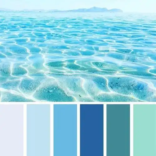 想要简单清凉又多变的色彩,不妨尝试用绿色系搭配蓝色,让冷色系更加