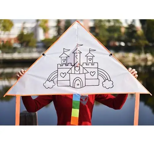 diy custom triangle shape kite for children