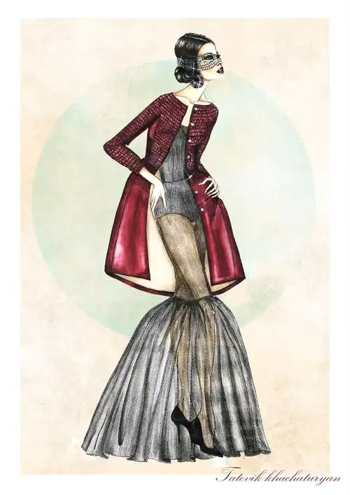 礼服/鸡尾酒会礼服/鸡尾酒裙设计 根据时尚趋势元素设计出自己的服装