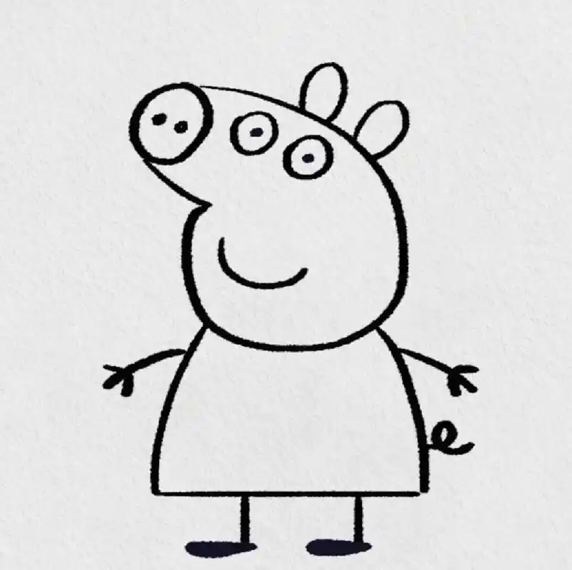 零基础简笔画教程|小猪佩奇 不要眼眶一红,就觉得人间不值得.