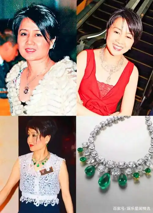 深受"澳门赌王"何鸿燊宠爱的"四太"梁安琪拥有很多钻石首饰,年轻时